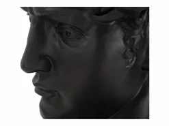 Estatua|Escultura de cabeza antigua negra de 44 x 35,5 x 60 cm