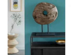 Made In Meubles Escultura de madera y metal Fannie - Elegancia y sofisticación para tu interior Marru00f3n Hot