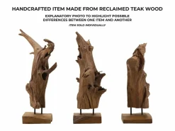 Estatua|Escultura decorativa étnica de madera de teca hecha a mano Akar