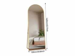 Espejo arqueado de cuerpo entero, 162 x 53 cm, de pared, para salón,^ Outlet