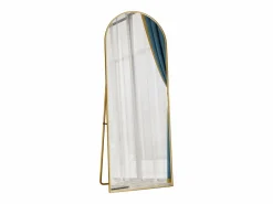 Espejo arqueado de cuerpo entero - 53 x 162 cm Espejo de pie arqueado grande de cuerpo entero - Espejo de tocador para sala de estar, Dorado Best