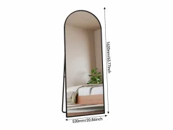 Espejo arqueado de cuerpo entero, 162 x 53 cm, de pared, para salón, color^ Online
