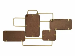 OZAIA Espejo art déco asimétrico, L. 85 x H. 45 cm, , OMAYA Dorado Discount