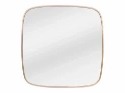 OZAIA Espejo cuadrado de aluminio, 60 x 60 cm, , ALUNI Dorado Hot