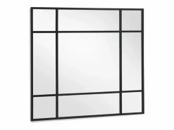 Espejo cuadrado 100x100 estructura metal negra Negro Best