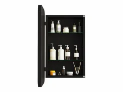 Espejo de baño - Mueble con espejo - Estante regulable - 76 x 51 cm - Negro Hot