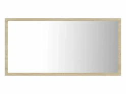 vidaxl Espejo de baño acrílico color roble Sonoma 80x8,5x37 cm Color natural claro New
