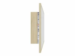 vidaxl Espejo de baño acrílico color roble Sonoma 80x8,5x37 cm Color natural claro New
