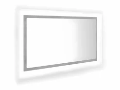 Espejo de baño acrílico hormigón 80x8,5x37 cm ES243846^ Online