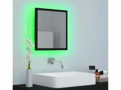 Espejo de baño acrílico brillo 40x8,5x37 cm ES162411 Negro Discount