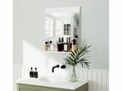Homcom Mueble De Aseo|Espejo de baño Altivia con estante 60x50x12 cm
