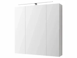 ML-DESIGN Espejo de baño con LED 72,4x72x15 cm Blanco Hot