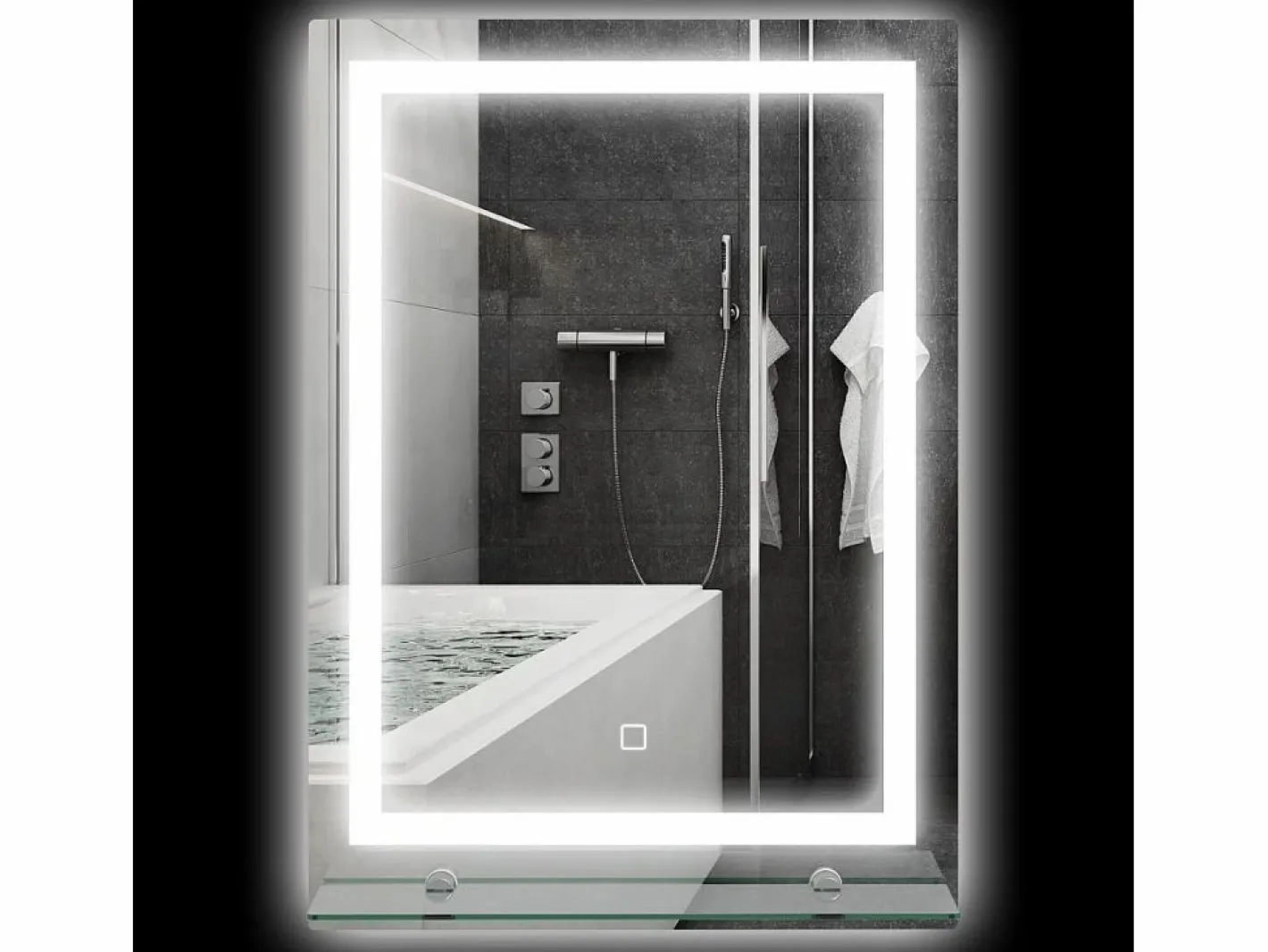 Basic Espejo de baño Coral Kleankin 3 colores táctil plata 70x50 cm Plateado Online