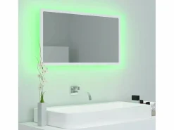 Accesorios De Cuarto De Baño|Espejo De Cuarto De Baño|Espejo de baño LED acrílico 80x8,5x37 cm ES767247