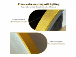 Fativo Espejo de baño LED antivaho 3 colores regulables 120x60x4cm Dorado Hot