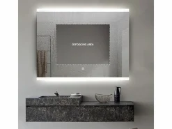 Espejo de baño led retroiluminado de 90x70cm antivaho Krona L^AHD Online