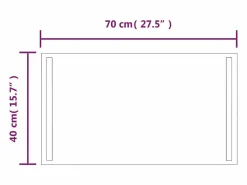 Espejo de baño LED 40x70 cm^ Clearance