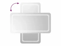 Accesorios De Cuarto De Baño|Espejo De Cuarto De Baño|Espejo de baño LED 50x100 cm