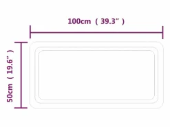 Accesorios De Cuarto De Baño|Espejo De Cuarto De Baño|Espejo de baño LED 50x100 cm
