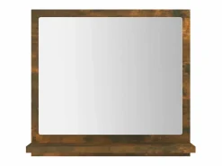 Espejo de baño madera contrachapada roble ahumado 40x10,5x37 cm ES981162^ Outlet