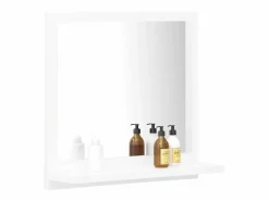 Espejo de baño madera contrachapada 40x10,5x37 cm ES782851 Blanco Sale