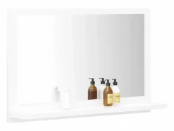 Accesorios De Cuarto De Baño|Espejo De Cuarto De Baño|Espejo de baño madera contrachapada 60x10,5x37 cm ES209204