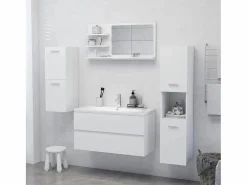 Espejo de baño madera contrachapada 90x10,5x45 cm^vidaxl Sale