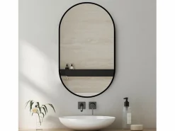 Hauss Spole Accesorios De Cuarto De Baño|Espejo De Cuarto De Baño|Espejo de baño ovalado 50x80 cm en cristal