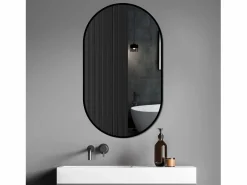 Hauss Spole Accesorios De Cuarto De Baño|Espejo De Cuarto De Baño|Espejo de baño ovalado 50x80 cm en cristal