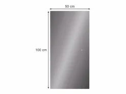 Vicco Accesorios De Cuarto De Baño|Espejo De Cuarto De Baño|Espejo de baño vidrio 100x50x2.8 miral