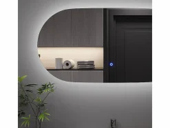 Vicco Accesorios De Cuarto De Baño|Espejo De Cuarto De Baño|Espejo de baño vidrio 100x50x2.8 miral
