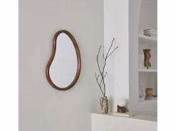 Espejo de madera de abeto decorativo de pared, 65cm nogal^Sweeek Online