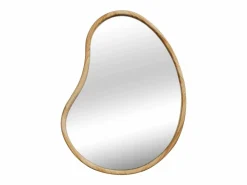 Sweeek Accesorios De Cuarto De Baño|Espejo De Cuarto De Baño|Espejo de madera de abeto decorativo de pared, 85cm natural