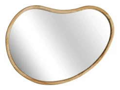 Espejo de madera de abeto decorativo de pared, 65cm natural^Sweeek