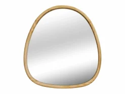 Sweeek Espejo de madera de abeto decorativo de pared, 75cm natural Color natural claro Best