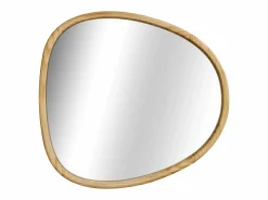 Sweeek Espejo de madera de abeto decorativo de pared, 75cm natural Color natural claro Best