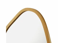 Helloshop26 Accesorios De Cuarto De Baño|Espejo De Cuarto De Baño|Espejo de pared asimétrico 80 x 58 cm dorado 03_0007903