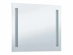 Espejo de pared LED para baño 100x60 cm Plateado