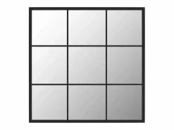 Espejo de pared de metal 60x60 cm Negro New