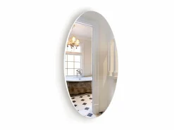 Espejo de pared ovalado sin marco, diseño moderno, para baño o dormitorio, 64 x 37 cm^ Outlet