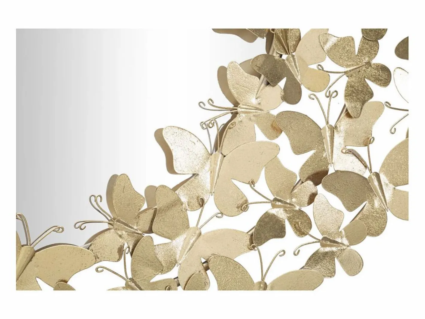 Espejo De Pared|Espejo de pared redondo con mariposas 3D Butterfly Wind