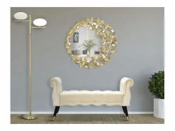 Espejo De Pared|Espejo de pared redondo con mariposas 3D Butterfly Wind