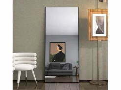 Espejo de pie - Marco de metal - 180 x 80 cm - Rectangular - Para salón o vestidor -^ Clearance