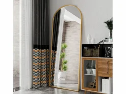 Espejo de pie - Marco de metal - 180 x 80 cm - Arqueado - Para salón o vestidor -^ New