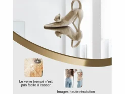 Espejo de pie arqueado 164×54 cm con marco – Diseño elegante y vintage, versátil (colgar o colocar) Dorado Discount
