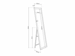 Basic Espejo De Pared|Espejo de pie Cardiff 146,5x38,5x30,5 cm