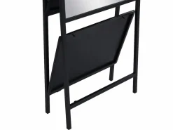 OZAIA Espejo de pie con 2 estantes - Metal - Ancho 46 x Prof. 41 x Alt. 172 cm - - LIVIO Negro Best