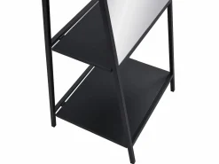 OZAIA Espejo de pie con 2 estantes - Metal - Ancho 46 x Prof. 41 x Alt. 172 cm - - LIVIO Negro Best
