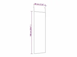 Accesorios De Cuarto De Baño|Espejo De Cuarto De Baño|Espejo de puerta 30x100 cm Cristal y aluminio
