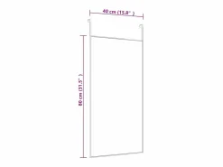 Espejo de puerta 40x80 cm Cristal y aluminio^